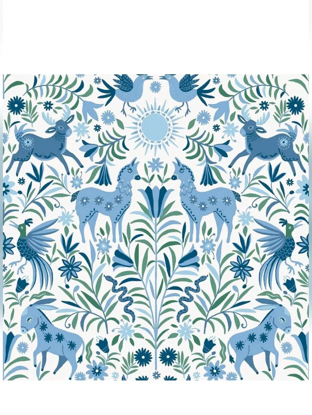 RoomMates Whimsical Creatures Blue Peel and Stick Wallpaper